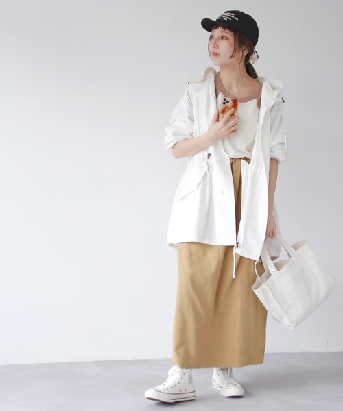 Crisp（クリスプ）の「オーバースノーパーカー（モッズコート・レディース・ブラック/ホワイト/ベージュ・FREE）」の4枚目の写真