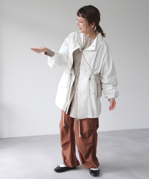 Crisp（クリスプ）の「オーバースノーパーカー（モッズコート・レディース・ブラック/ホワイト/ベージュ・FREE）」の8枚目の写真