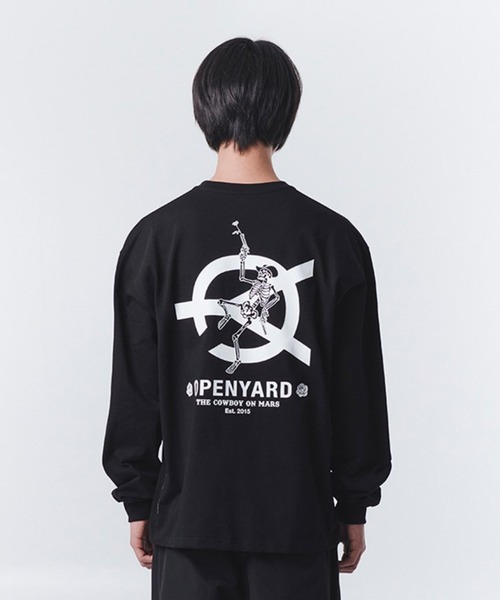 OY(オーワイ)の「『OY/オーワイ』SKULL LOGO LONG SLEEVE/スカルロゴロングスリーブ(Tシャツ/カットソー・メンズ・ブラック/ホワイト/ベージュ・M/L)」の2枚目の写真