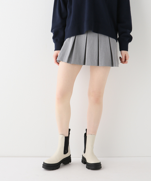 Oriens JOURNAL STANDARD（オリエンス ジャーナルスタンダード）の「ピンストライププリーツミニスカート（スカート・レディース・チャコールグレー/ブラウン・SMALL/MEDIUM）」の12枚目の写真