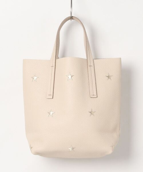 NUR(ヌール)の「【NUR /ヌール】星柄刺繍 レザートートバッグ LEA MINI(トートバッグ・レディース・シルバー/ネイビー/アイボリー/モカ・FREE)」の5枚目の写真
