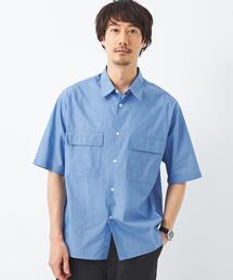 green label relaxing | コットン シルク ボイル Wパッチポケット シャツ(シャツ/ブラウス)