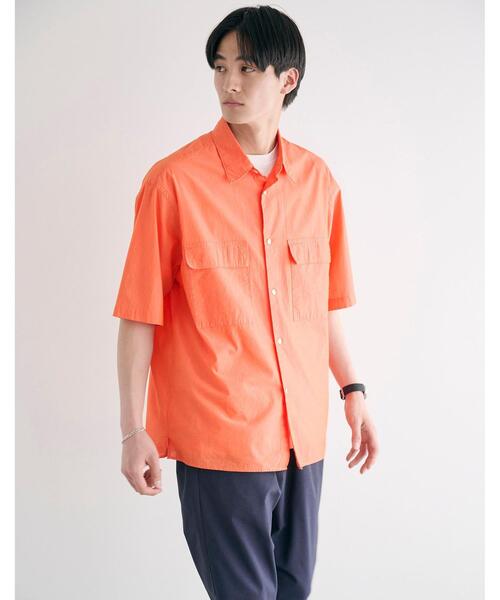 green label relaxing(グリーンレーベルリラクシング)の「コットン シルク ボイル Wパッチポケット シャツ(シャツ/ブラウス・メンズ・ライトブルー/オレンジ/ロイヤルブルー・L/S/M/XL)」の3枚目の写真