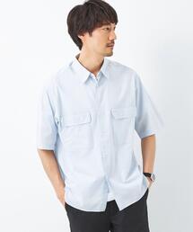green label relaxing | コットン シルク ボイル Wパッチポケット シャツ(シャツ/ブラウス)