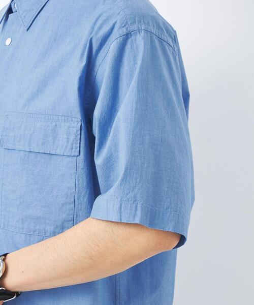 green label relaxing(グリーンレーベルリラクシング)の「コットン シルク ボイル Wパッチポケット シャツ(シャツ/ブラウス・メンズ・ライトブルー/オレンジ/ロイヤルブルー・L/S/M/XL)」の10枚目の写真