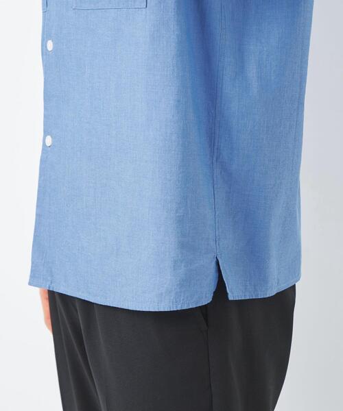 green label relaxing(グリーンレーベルリラクシング)の「コットン シルク ボイル Wパッチポケット シャツ(シャツ/ブラウス・メンズ・ライトブルー/オレンジ/ロイヤルブルー・L/S/M/XL)」の11枚目の写真