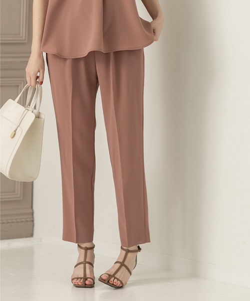 OPAQUE.CLIP(オペークドットクリップ)の「◆≪エマール検証済 洗える≫セットアップ対応 イージーテーパードパンツ【洗濯機洗い可/イージーケア/ストレッチ】(その他パンツ・レディース・レンガ/ベビーピンク/ライトブルー/サンドベージュ/ブラウン系その他5/ブラック/ライトグレー・40/34/42/38/36)」の7枚目の写真