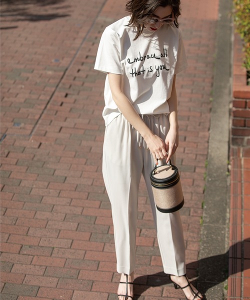 OPAQUE.CLIP(オペークドットクリップ)の「◆≪エマール検証済 洗える≫セットアップ対応 イージーテーパードパンツ【洗濯機洗い可/イージーケア/ストレッチ】(その他パンツ・レディース・レンガ/ベビーピンク/ライトブルー/サンドベージュ/ブラウン系その他5/ブラック/ライトグレー・40/34/42/38/36)」の8枚目の写真