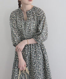 fredy emue | 【WEB限定】花柄ウエストシャーリングワンピース(ワンピース)