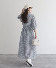 fredy emue | 【WEB限定】花柄ウエストシャーリングワンピース(ワンピース)
