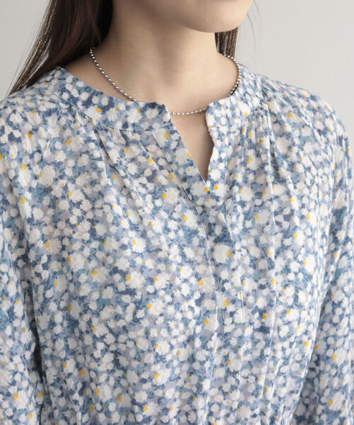 fredy emue（フレディエミュ）の「【WEB限定】花柄ウエストシャーリングワンピース（ワンピース・レディース・ブラック系その他/ブルー系その他・38/36）」の10枚目の写真