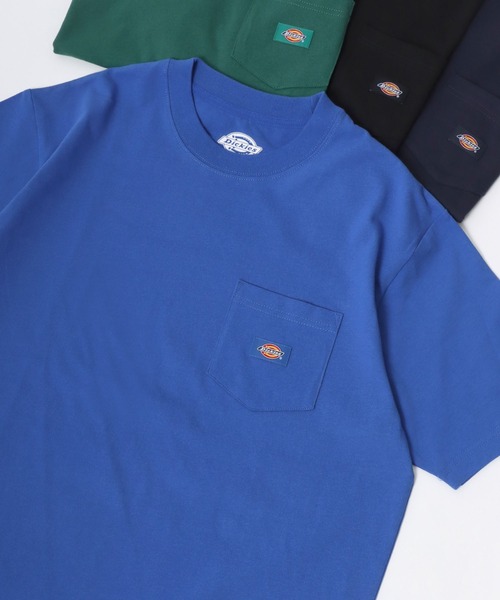 Dickies(ディッキーズ)の「Dickies/ディッキーズ 別注 ワンポイント刺繍 ポケット無地Tシャツ(Tシャツ/カットソー・メンズ・ホワイト系その他3/ブラック系その他3/グリーン系その他2/ブルー系その他2/イエロー系その他/ブルー系その他・M/L/XL)」の4枚目の写真