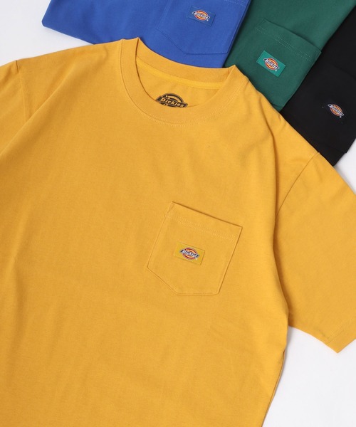 Dickies(ディッキーズ)の「Dickies/ディッキーズ 別注 ワンポイント刺繍 ポケット無地Tシャツ(Tシャツ/カットソー・メンズ・ホワイト系その他3/ブラック系その他3/グリーン系その他2/ブルー系その他2/イエロー系その他/ブルー系その他・M/L/XL)」の6枚目の写真