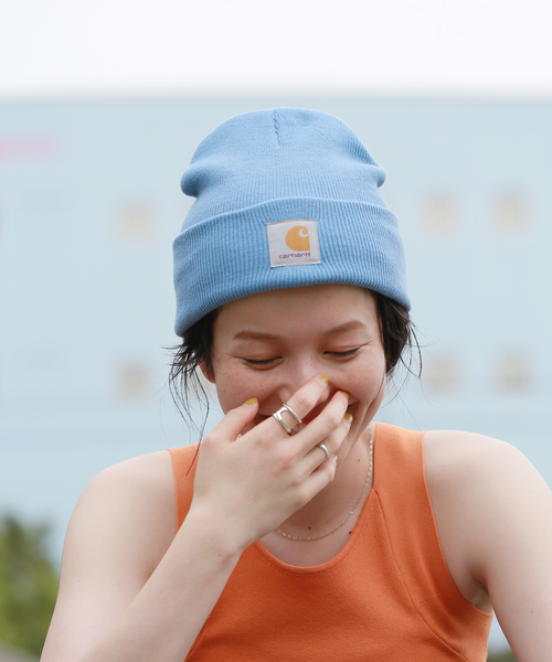 Carhartt(カーハート)の「【CARHARTT/カーハート】SHORT WATCH HAT(STYLE:6 MINIMUM)(ニットキャップ/ビーニー・レディース・ブルー系その他/ブラック/グリーン・FREE)」の5枚目の写真