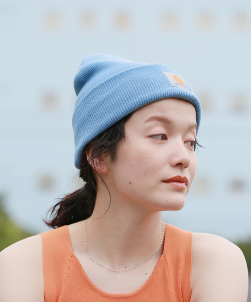 Carhartt(カーハート)の「【CARHARTT/カーハート】SHORT WATCH HAT(STYLE:6 MINIMUM)(ニットキャップ/ビーニー・レディース・ブルー系その他/ブラック/グリーン・FREE)」の6枚目の写真