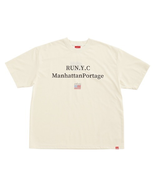 Manhattan Portage(マンハッタンポーテージ)の「RUN S/S Print T-Shirt(Tシャツ/カットソー・メンズ・アイボリー/グレー・MEDIUM/LARGE)」の2枚目の写真
