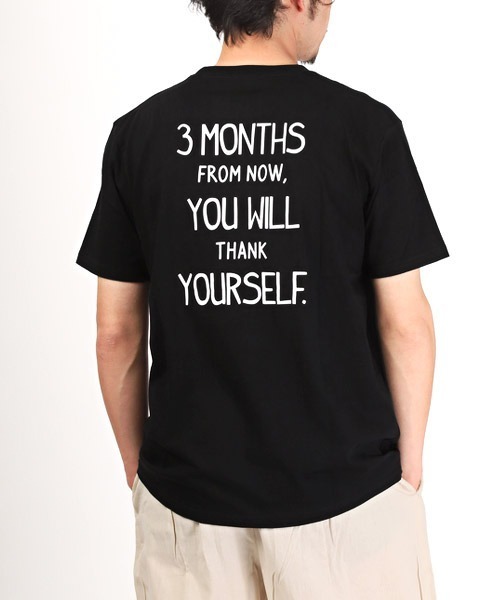 LUXSTYLE(ラグスタイル)の「バックロゴプリント半袖Tシャツ(Tシャツ/カットソー・メンズ・ホワイト/ブラック/レッド・M/XL/L)」の2枚目の写真