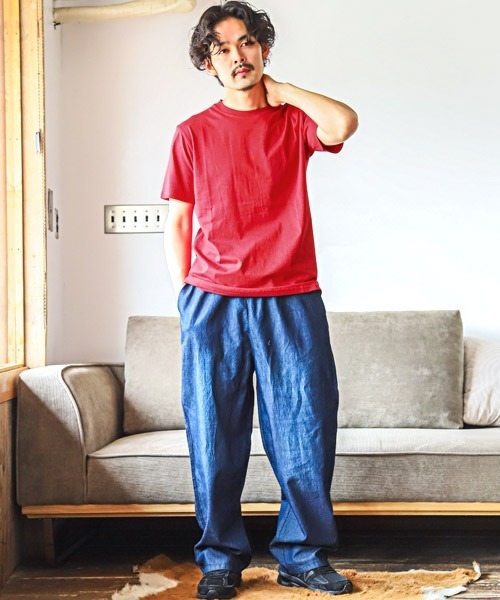 LUXSTYLE(ラグスタイル)の「バックロゴプリント半袖Tシャツ(Tシャツ/カットソー・メンズ・ホワイト/ブラック/レッド・M/XL/L)」の6枚目の写真