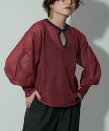 Tall cuffs グリッターシアーニット