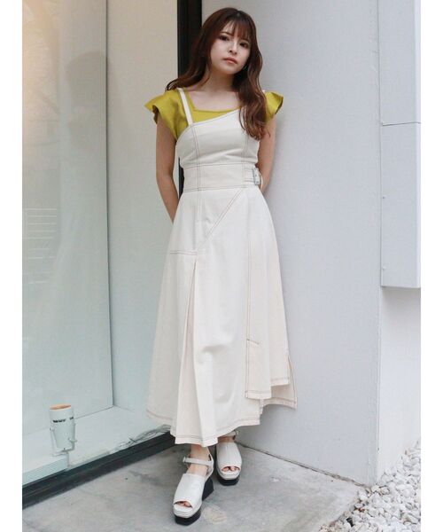 MURUA（ムルーア）の「スクエアフリルニットタンク（ニット/セーター・レディース・マスタード/ブラック/アイボリー・FREE）」の20枚目の写真