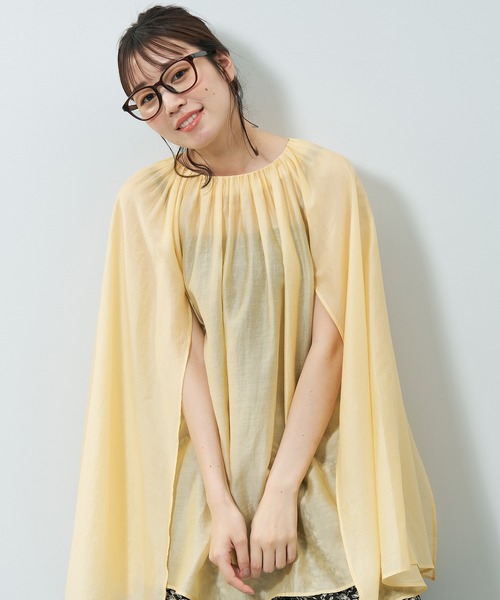 Zoff（ゾフ）の「【Web限定】ウェリントン型 クリアレンズサングラス｜紫外線対策｜紫外線100%カットクリアサングラス（サングラス・レディース・ブラック/ブラウン・FREE）」の20枚目の写真