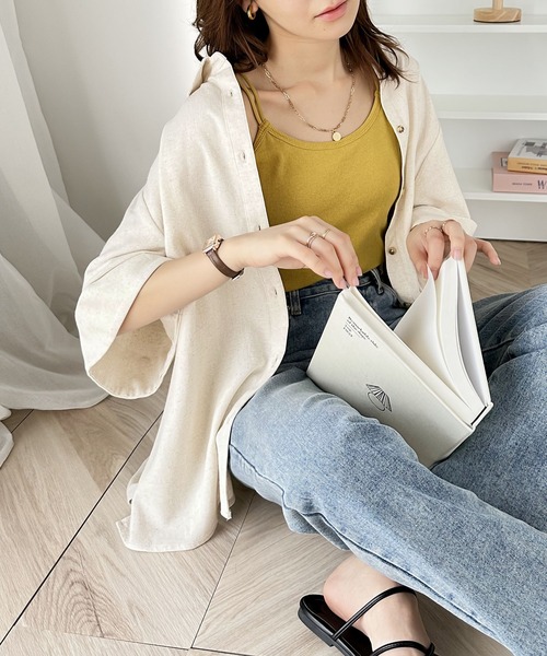 Java（ジャバ）の「《JaVaジャバ 別注》大人ナチュラル。ビッグカフスオーバーシャツ（シャツ/ブラウス・レディース・アイボリー/インディゴブルー・X-LARGE/SMALL/MEDIUM/LARGE）」の11枚目の写真