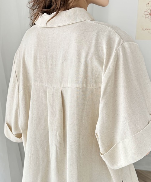 Java（ジャバ）の「《JaVaジャバ 別注》大人ナチュラル。ビッグカフスオーバーシャツ（シャツ/ブラウス・レディース・アイボリー/インディゴブルー・X-LARGE/SMALL/MEDIUM/LARGE）」の16枚目の写真