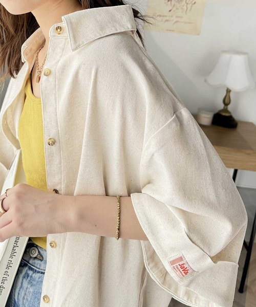 Java（ジャバ）の「《JaVaジャバ 別注》大人ナチュラル。ビッグカフスオーバーシャツ（シャツ/ブラウス・レディース・アイボリー/インディゴブルー・X-LARGE/SMALL/MEDIUM/LARGE）」の19枚目の写真