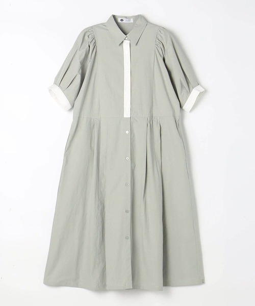 179/WG（イチナナキュウダブルジー）の「ドルマンスリーブシャツワンピース（ワンピース・レディース・ブラック/ブルー/グレー/オフホワイト・MEDIUM）」の22枚目の写真