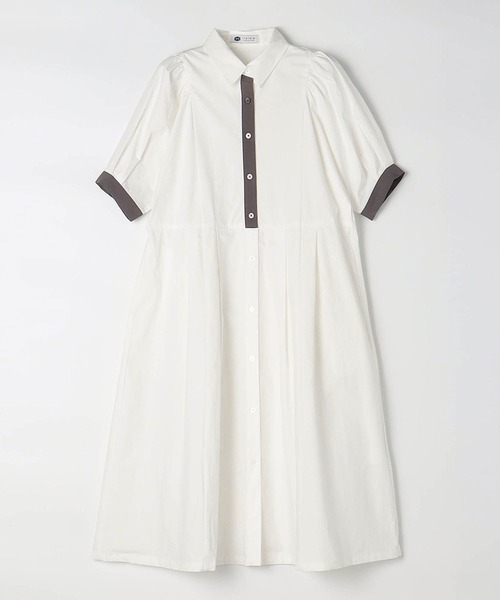 179/WG（イチナナキュウダブルジー）の「ドルマンスリーブシャツワンピース（ワンピース・レディース・ブラック/ブルー/グレー/オフホワイト・MEDIUM）」の5枚目の写真