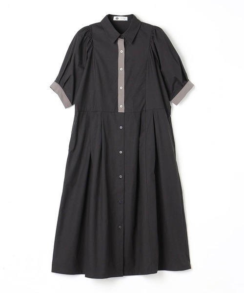 179/WG（イチナナキュウダブルジー）の「ドルマンスリーブシャツワンピース（ワンピース・レディース・ブラック/ブルー/グレー/オフホワイト・MEDIUM）」の19枚目の写真