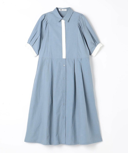 179/WG（イチナナキュウダブルジー）の「ドルマンスリーブシャツワンピース（ワンピース・レディース・ブラック/ブルー/グレー/オフホワイト・MEDIUM）」の14枚目の写真