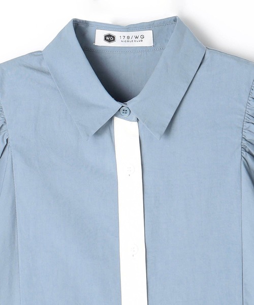 179/WG（イチナナキュウダブルジー）の「ドルマンスリーブシャツワンピース（ワンピース・レディース・ブラック/ブルー/グレー/オフホワイト・MEDIUM）」の11枚目の写真