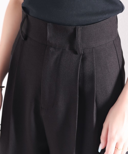 classicalelf（クラシカルエルフ）の「ダブルタックセンタープレスパンツ（スラックス・レディース・チャコールグレー/ブラック/ブラウン・LARGE/MEDIUM/SMALL/X-LARGE）」の20枚目の写真