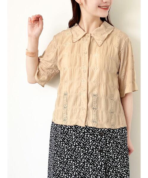 ehka sopo（エヘカソポ）の「総レースブラウス（シャツ/ブラウス・レディース・ベージュ/キナリ/オフホワイト・F）」の8枚目の写真
