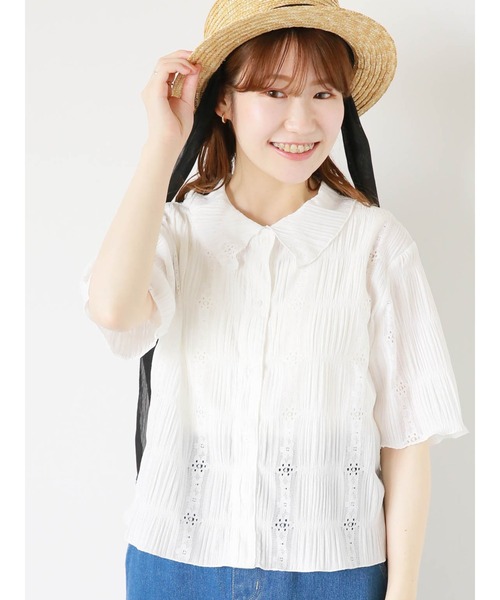 ehka sopo（エヘカソポ）の「総レースブラウス（シャツ/ブラウス・レディース・ベージュ/キナリ/オフホワイト・F）」の2枚目の写真