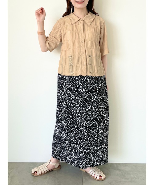 ehka sopo（エヘカソポ）の「総レースブラウス（シャツ/ブラウス・レディース・ベージュ/キナリ/オフホワイト・F）」の10枚目の写真