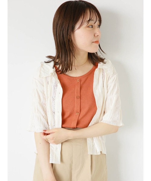 ehka sopo（エヘカソポ）の「総レースブラウス（シャツ/ブラウス・レディース・ベージュ/キナリ/オフホワイト・F）」の19枚目の写真