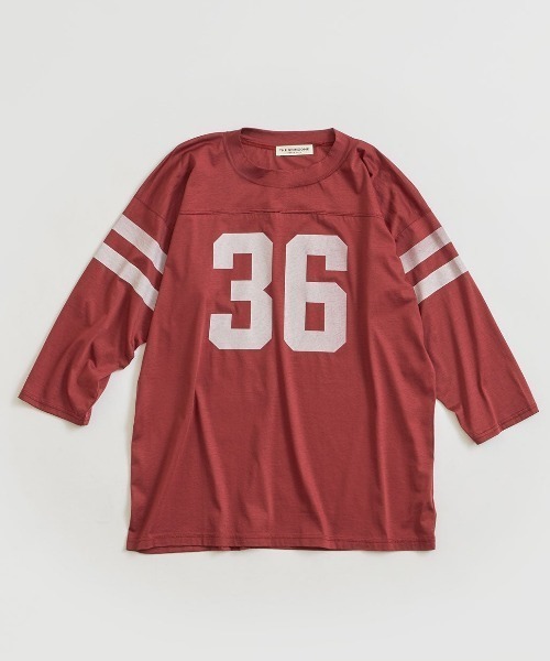 THE SHINZONE（ザ　シンゾーン）の「SHEER FOOTBALL TEE（Tシャツ/カットソー・レディース・レッド/グリーン/ネイビー・FREE）」の7枚目の写真