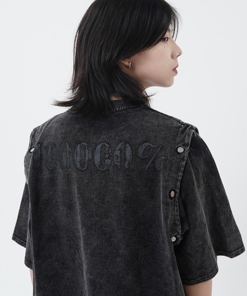 A'GEM/9 × .kom『ARULE/アルール』袖脱着半袖カットソー（T