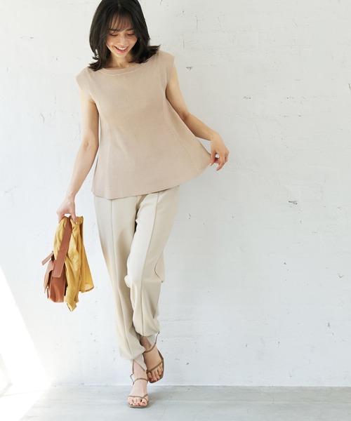 coca（coca）（コカ）の「【WEB限定セール】バックパールペプラムニットタンクトップ（タンクトップ・レディース・レッド/グレー/ブラック/ライトベージュ・M/L）」の11枚目の写真