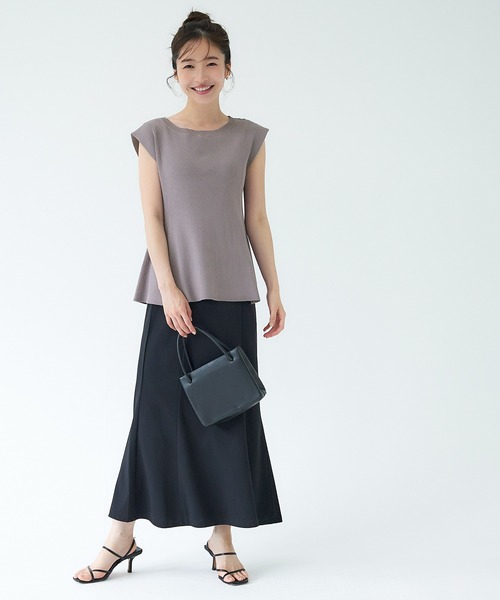 coca（coca）（コカ）の「【WEB限定セール】バックパールペプラムニットタンクトップ（タンクトップ・レディース・レッド/グレー/ブラック/ライトベージュ・M/L）」の16枚目の写真