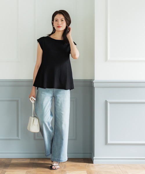 coca（coca）（コカ）の「【WEB限定セール】バックパールペプラムニットタンクトップ（タンクトップ・レディース・レッド/グレー/ブラック/ライトベージュ・M/L）」の13枚目の写真