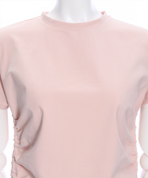 clear(クリア)の「サイドドロストリボン半袖トップス (Tシャツ/カットソー・レディース・ブラック/オフホワイト/ピンク・F)」の8枚目の写真