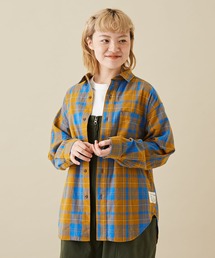 CUBE SUGAR | 空紡糸先染めチェック柄ビッグシャツ(シャツ/ブラウス)