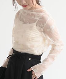 rps | フロッキーフラワーシアーレースプルオーバー(その他トップス)