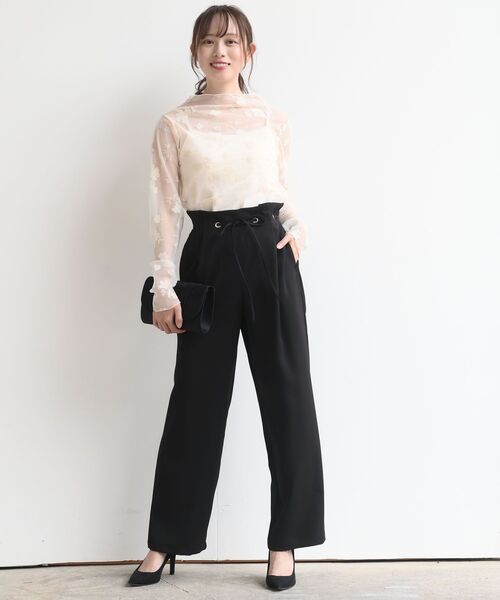 rps（アールピーエス）の「フロッキーフラワーシアーレースプルオーバー（その他トップス・レディース・アイボリー/ブラック・フリー）」の3枚目の写真