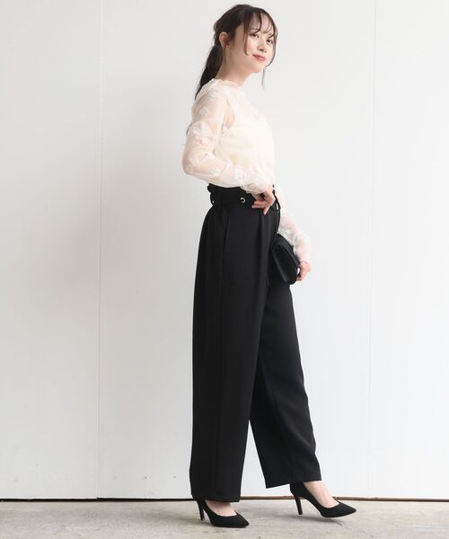 rps（アールピーエス）の「フロッキーフラワーシアーレースプルオーバー（その他トップス・レディース・アイボリー/ブラック・フリー）」の6枚目の写真