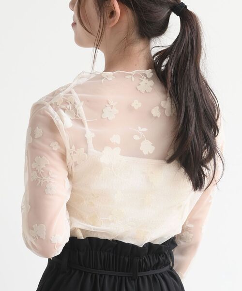 rps（アールピーエス）の「フロッキーフラワーシアーレースプルオーバー（その他トップス・レディース・アイボリー/ブラック・フリー）」の18枚目の写真
