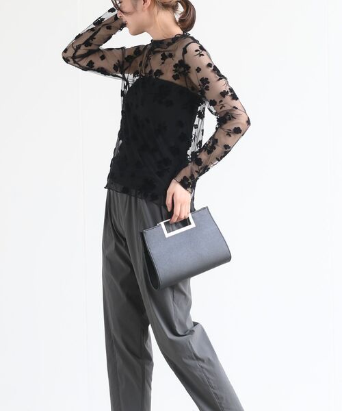 rps（アールピーエス）の「フロッキーフラワーシアーレースプルオーバー（その他トップス・レディース・アイボリー/ブラック・フリー）」の7枚目の写真